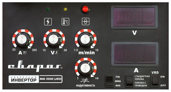 Сварочный полуавтомат Сварог MIG 3500 (J93) панель управления 2
